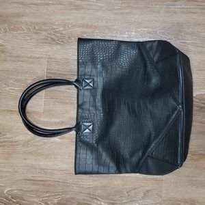 Beauty Boutique Reptile Textured Large Shoulder Bag Neutral Contemporary Modern